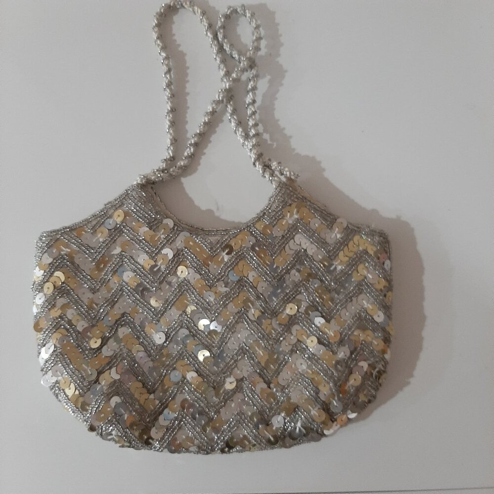 Old money sequin regency 80's evening bag